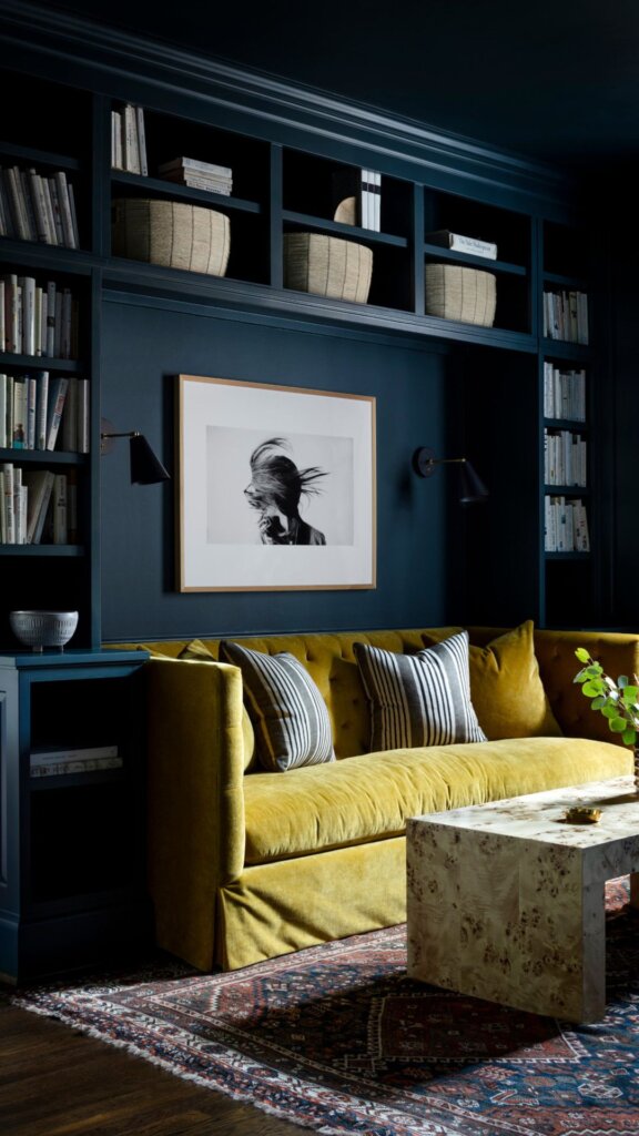 Decoração de sala em preto